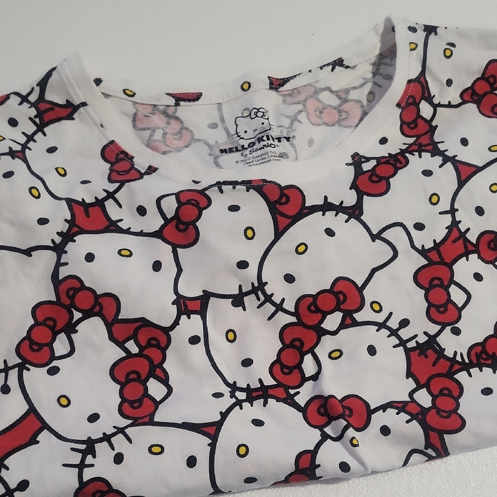 Hello Kitty White and Red Long Sleeve Tee